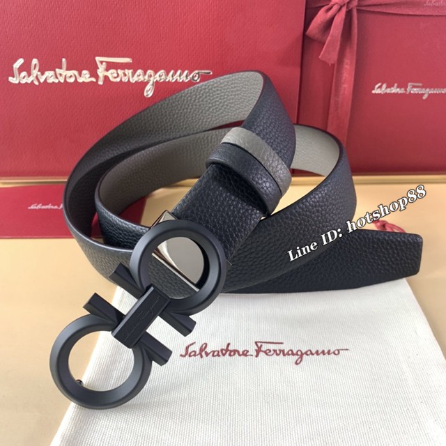 菲拉格慕專櫃款男士皮帶 Ferragamo精品銅扣腰帶  jjp1954